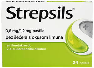 Strepsils 0,6 mg/1,2 mg pastile bez šećera s okusom limuna