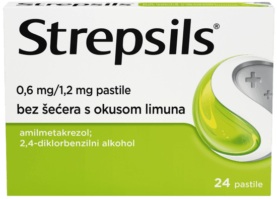 Strepsils 0,6 mg/1,2 mg pastile bez šećera s okusom limuna