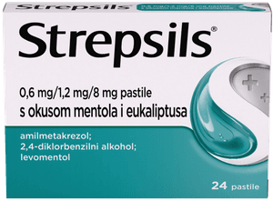 Strepsils 0,6 mg/1,2 mg/8 mg pastile s okusom mentola i eukaliptusa