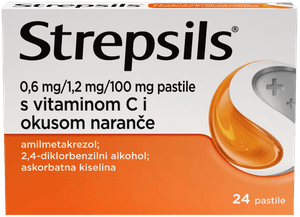 Strepsils 0,6 mg/1,2 mg/100 mg pastile s vitaminom C i okusom naranče