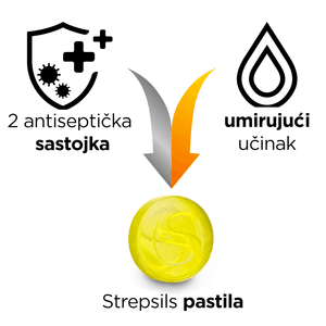 Strepsils 0,6 mg/1,2 mg/100 mg pastile s vitaminom C i okusom naranče