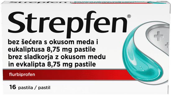 Strepfen bez šećera s okusom meda i eukaliptusa 8,75 mg pastile